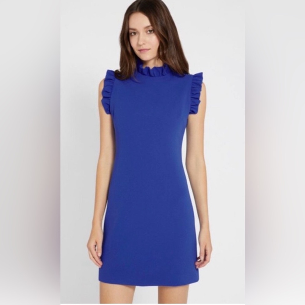 Alice + Olivia Royal Blue Ruffle Mini Dress